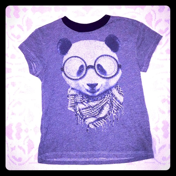 PANDA Embellished T-shirt-Size Small - Picture 1 of 4